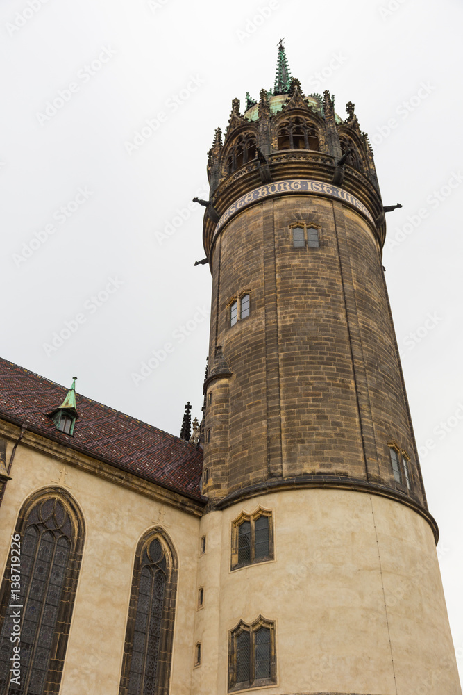 Runder Turm der Schlosskirche in Wittenberg