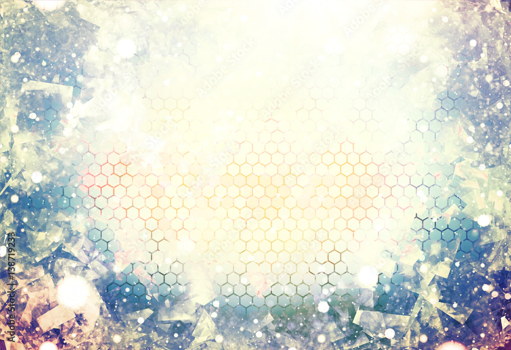 illustration honeycomb festive colors background