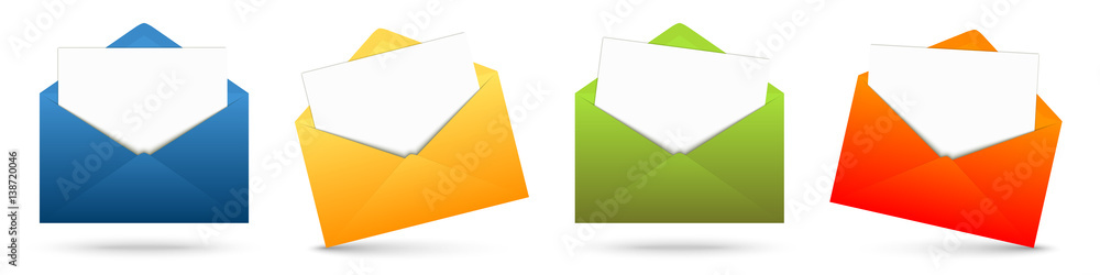 colored envelopes with white paper colored envelopes with white paper