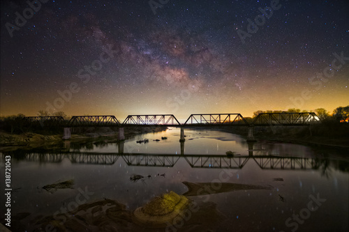 Milky Way over Carpenter's Bluff Bridge