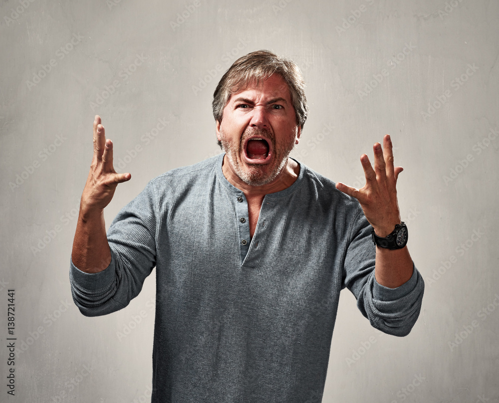 Aggressive man. Aggressive man.