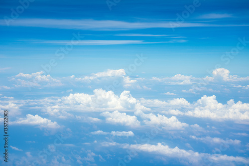 Abstract background of beautiful blue sky with clouds