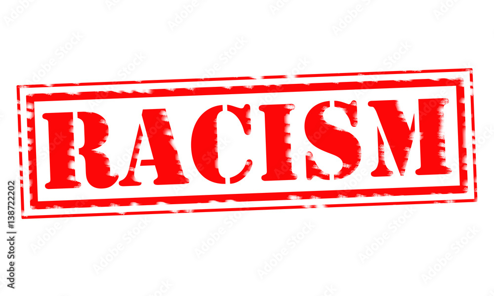 RACISM Red Stamp Text on white backgroud RACISM Red Stamp Text on white backgroud