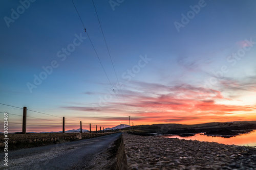 Path over the Atlantic into the sunset