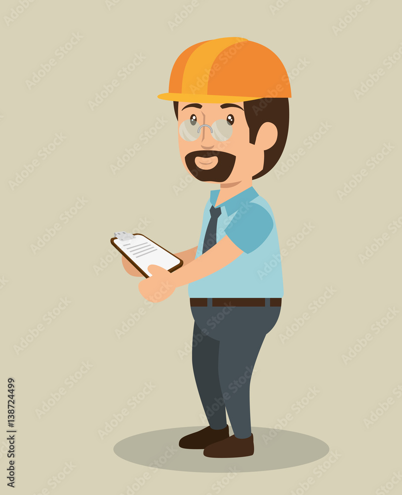 construction professional avatar character vector illustration design construction professional avatar character vector illustration design