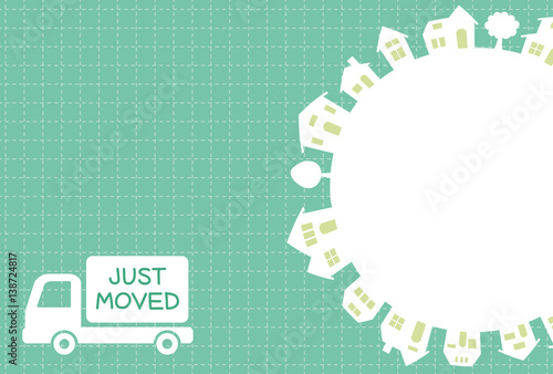 引っ越しの挨拶状（はがきサイズ）