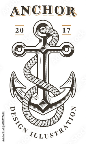 Vintage anchor emblem