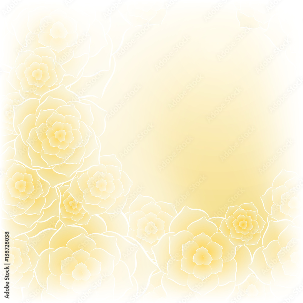 Naklejka premium Beautiful yellow rose flower background