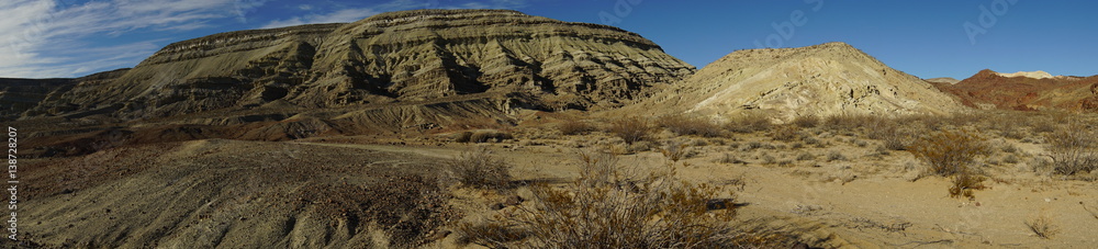Panorama of the Mojave desert