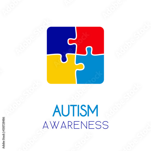 autism awareness puzzle elements concept