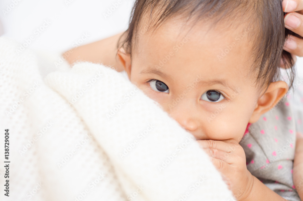 Mother breastfeeding her baby . Milk from mother's breast is a natural medicine to baby. Mother breastfeeding her baby . Milk from mother's breast is a natural medicine to baby.