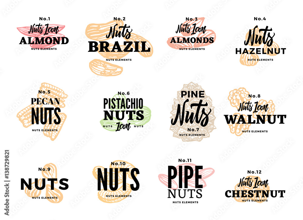 Organic Food Logos Set