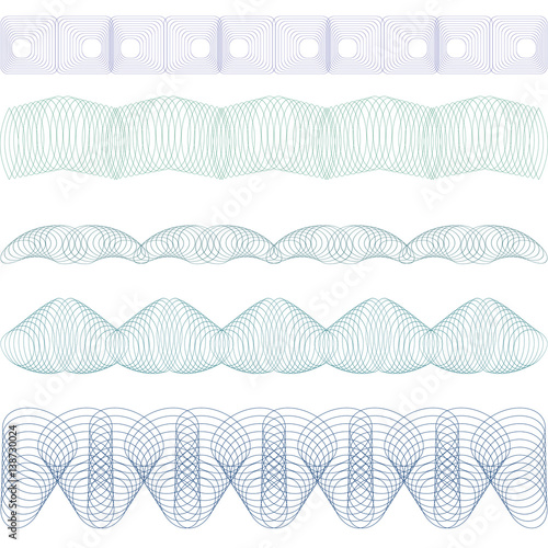 Guilloche border set. It can be used as a protective layer for the cer