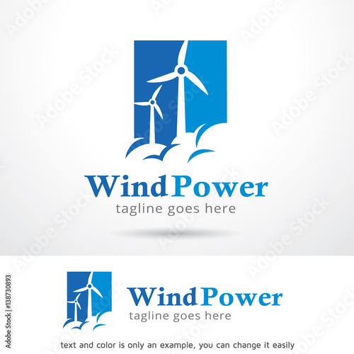 Wind Power Logo Template Design Vector
