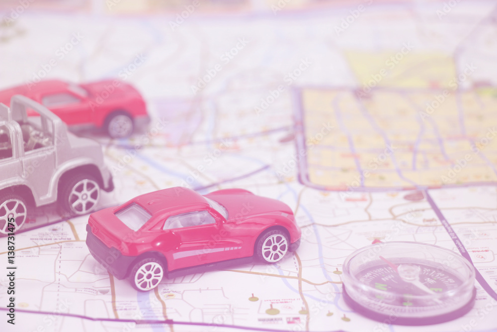 pastic car toy background to travel concept. pastic car toy background to travel concept.