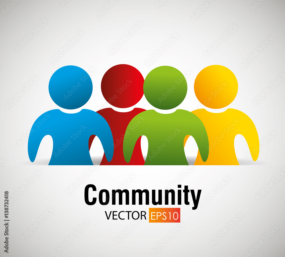community social network icon vector illustration design