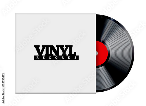 Vinyl record vector illustration.