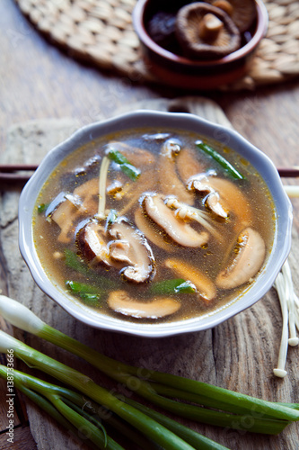 Shiitake mushroom Chinese soup.