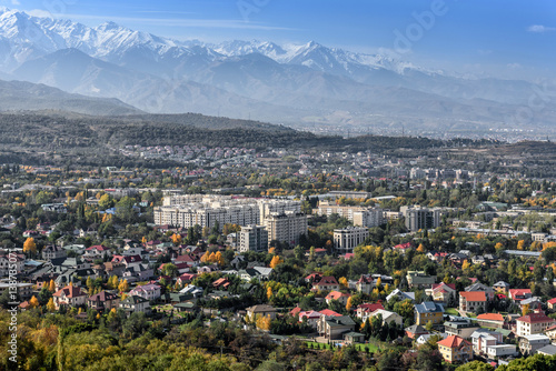 Urban landscape in Almaty