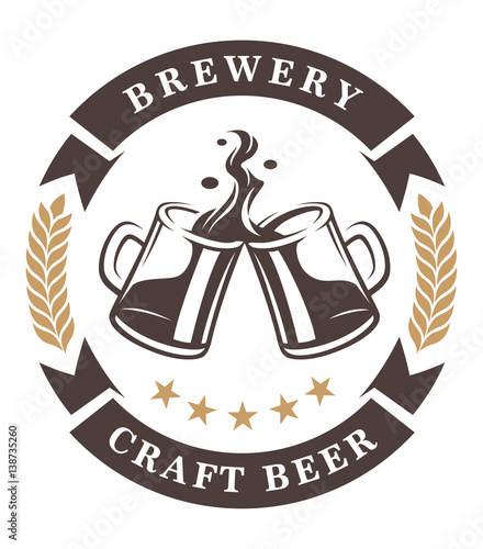 Beer cups emblem