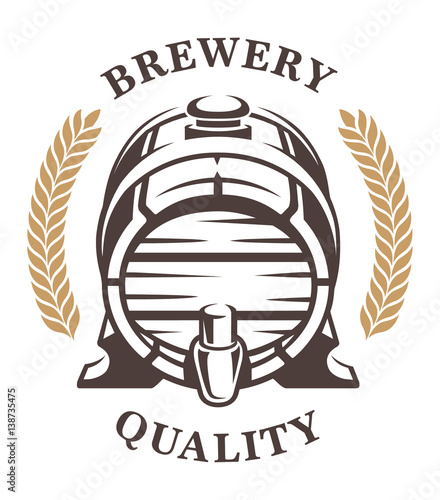  Vintage barrel of beer emblem (frontal)