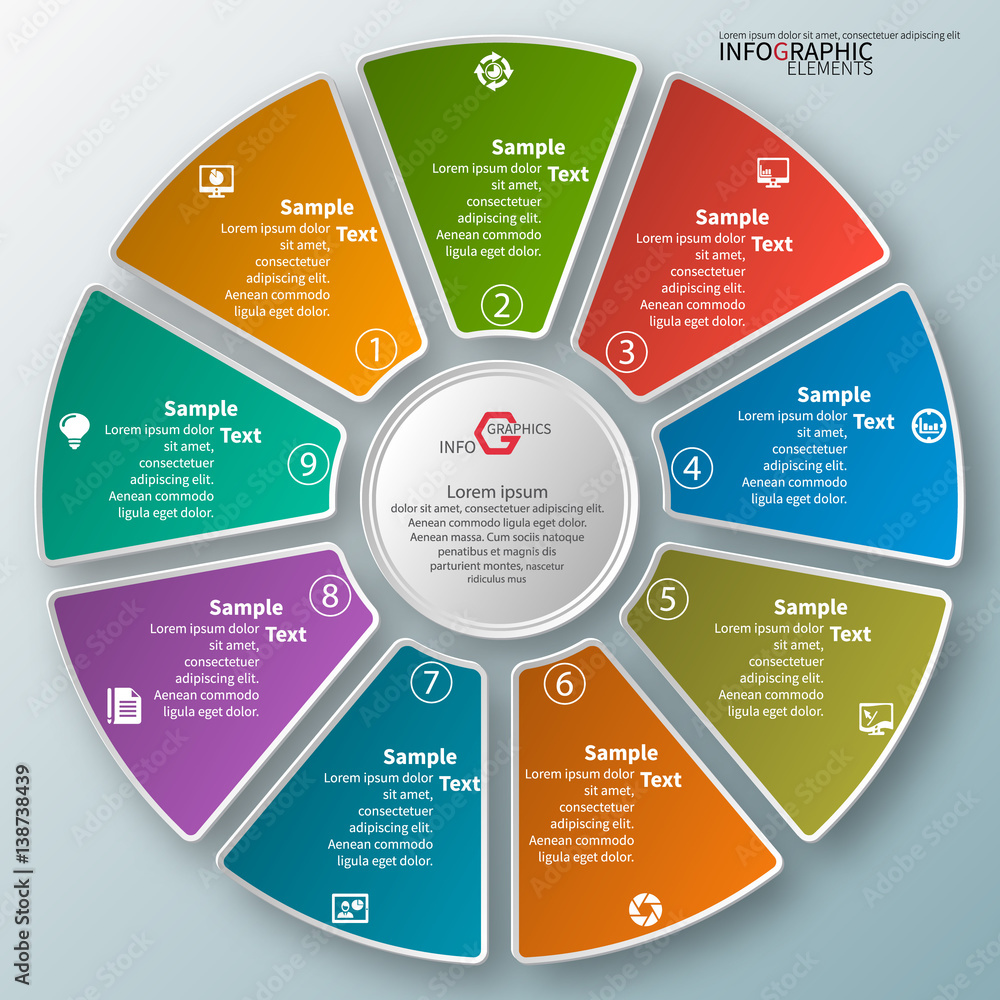 Abstract 3D Paper Infographics