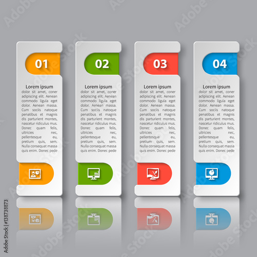 Abstract 3D Paper Infographics