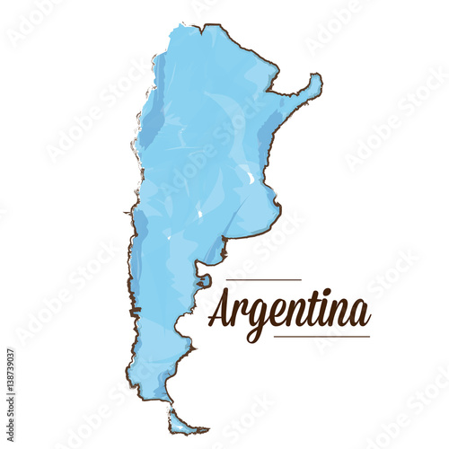 Isolated Argentinian map on a white background, Vector illustration
