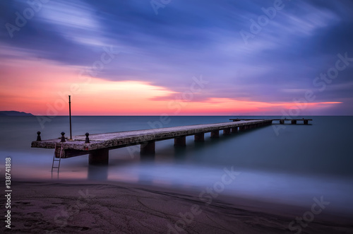 Wallpaper Mural Pier at sunset Torontodigital.ca