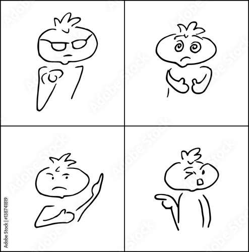Concept emoties op gezicht