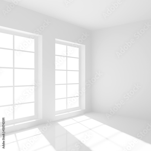 White Empty Room with Windows