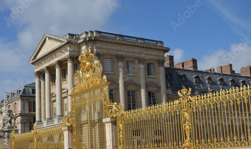 entry and details of versailles palace in france photo