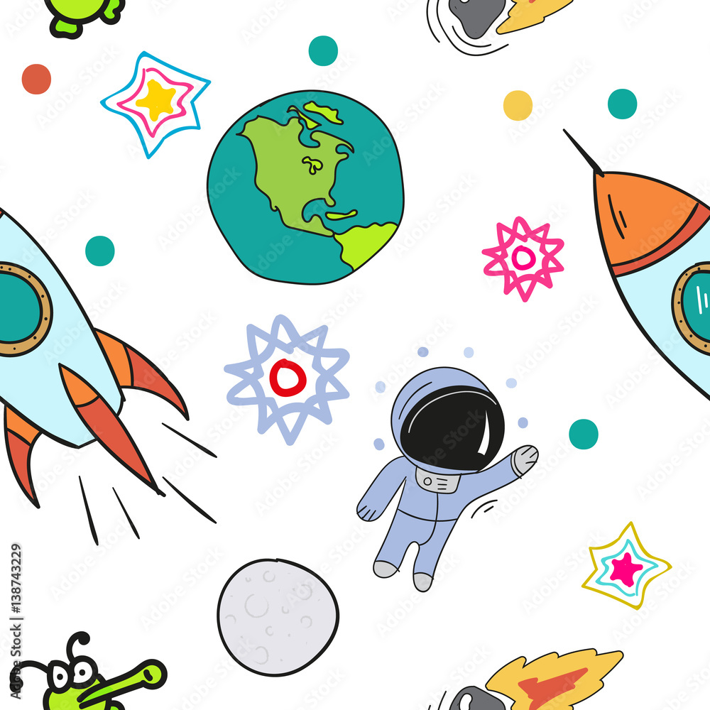 Pattern on the theme of space. Pattern on the theme of space.