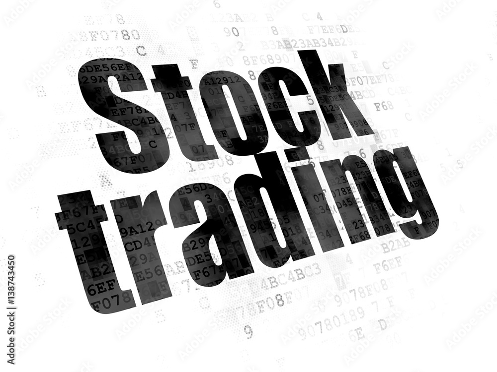 Finance concept: Stock Trading on Digital background