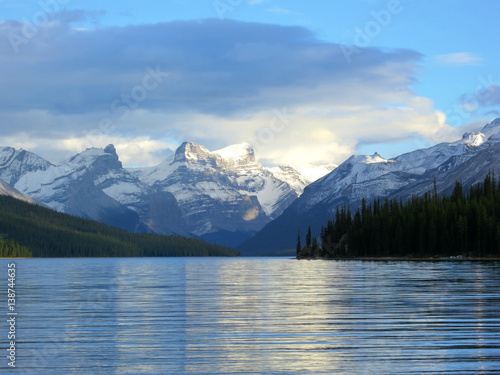 Sunset at Maligne lake, Jasper national park, Canada