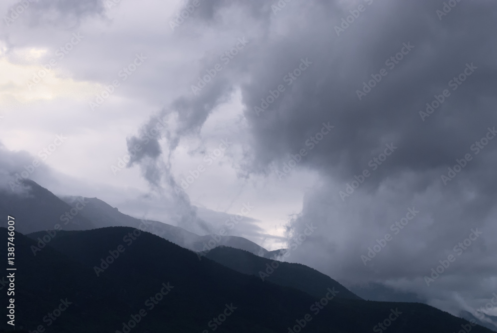 cloudy mountains