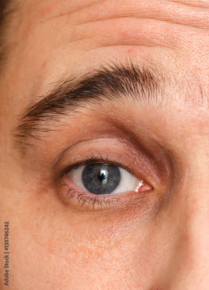 open men's eye. Macro shooting open men's eye. Macro shooting