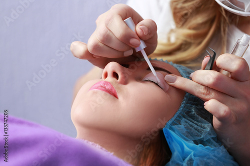 Woman on cosmetic procedure...