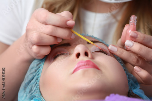 Woman on cosmetic procedure...