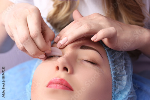 Woman on cosmetic procedure...