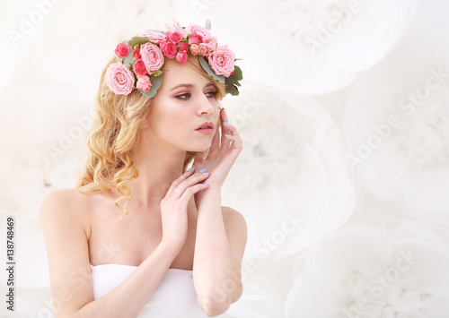 Beautiful young woman with ...