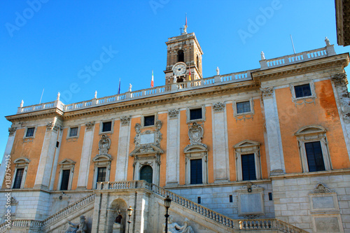 Piazza del Campidoglio on the Capitoline Hill, City Hall of Rome, Italy