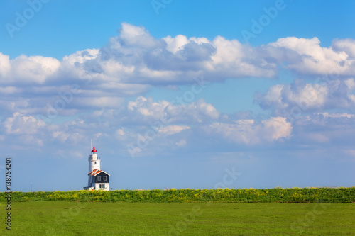 Lighthouse on the backgroun...