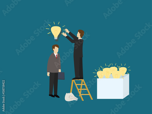 Businessman change the ideas.