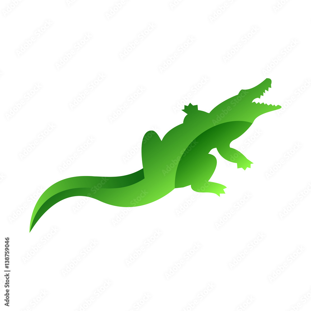 Wild crocodile animal jungle pet logo silhouette of geometric polygon abstract character and nature art graphic creative zoo triangle vector illustration. Wild crocodile animal jungle pet logo silhouette of geometric polygon abstract character and nature art graphic creative zoo triangle vector illustration.
