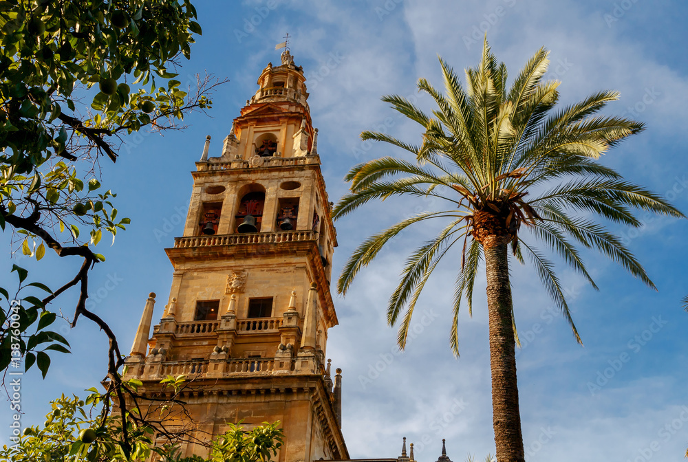 Cordoba. Main bell tower of the Cathedral.