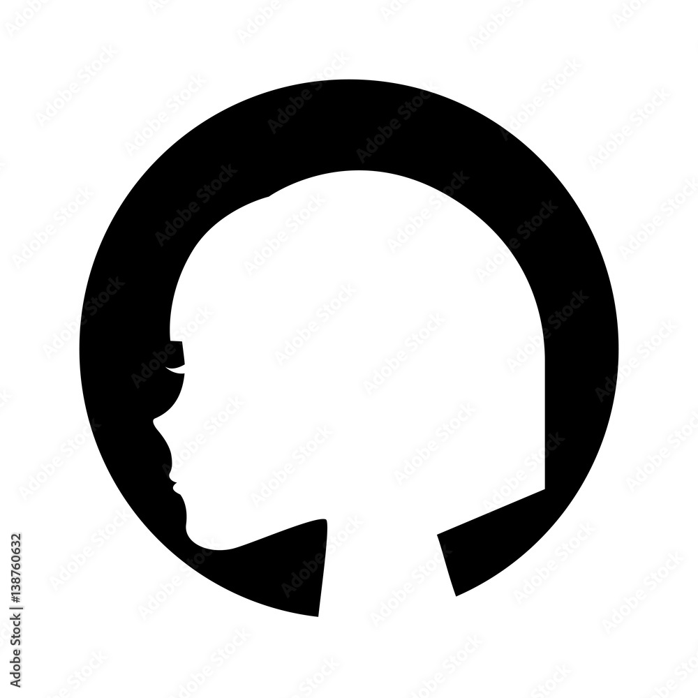 female profile silhouette icon vector illustration design female profile silhouette icon vector illustration design