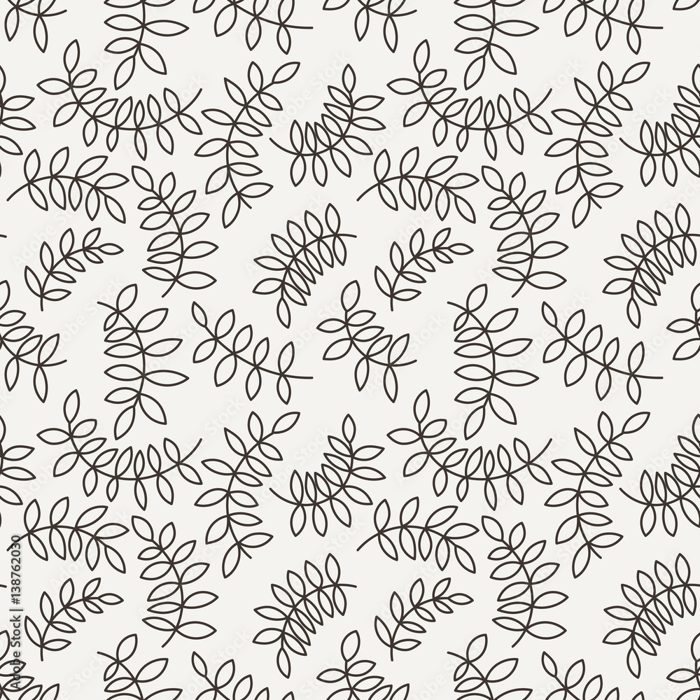 Seamless pattern from leaves and twigs Seamless pattern from leaves and twigs