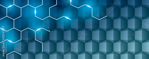 Abstract geometric banner