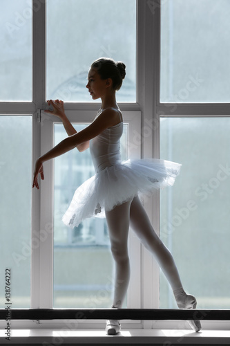 Young beautiful ballerina d...